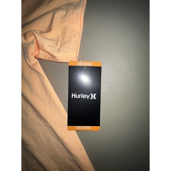 Hurley 3 Button Polo Short Sleeve Boys XXL (18/20) Melon Tint Heather - Picture 2 of 6